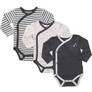 Asher & Oliva Long-Sleeve Bodysuits 3-Pack - Newborn Babywear With Cute Patterns